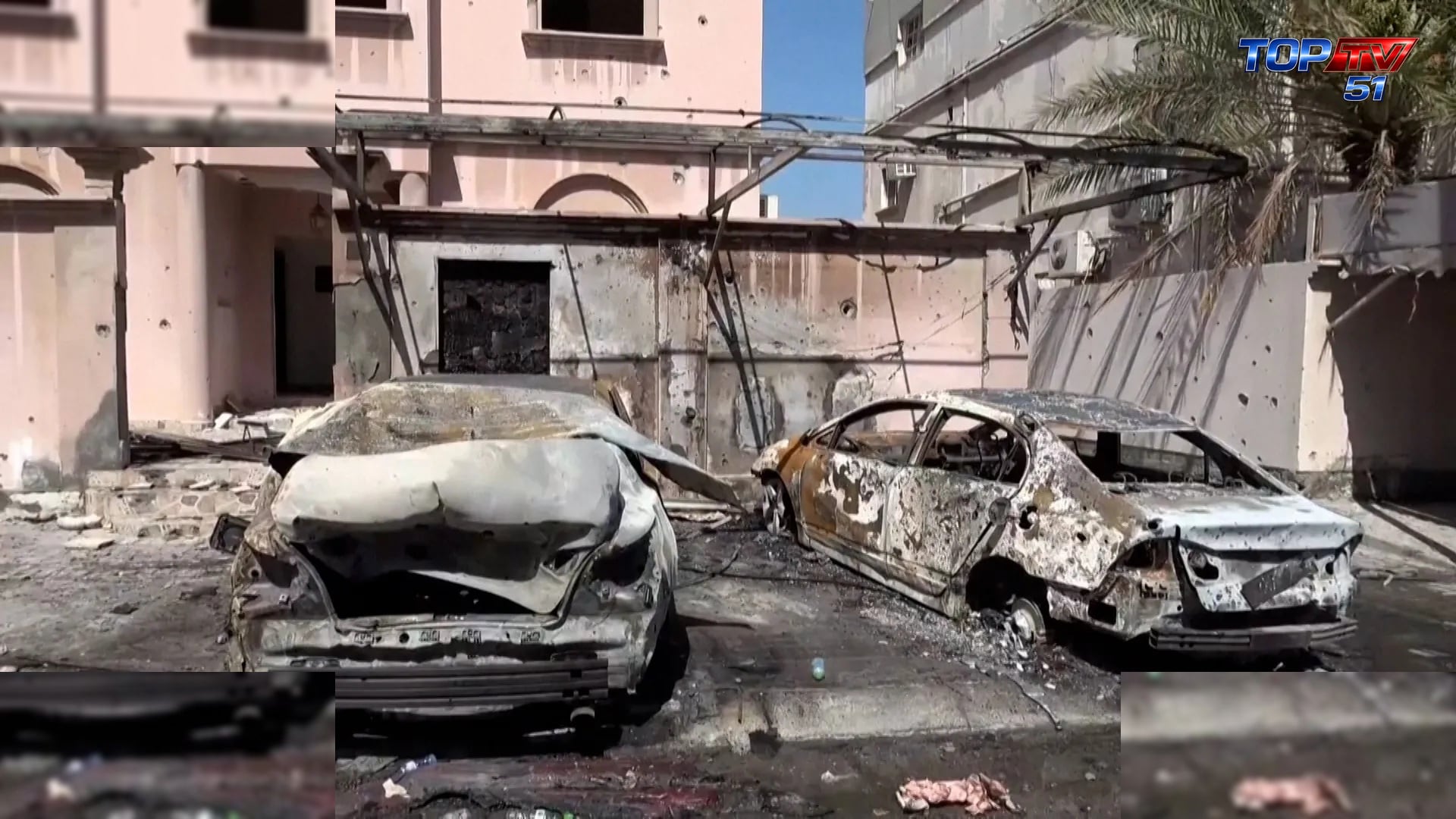 Bahrain releases footage of damage caused by intercepted Iranian drones