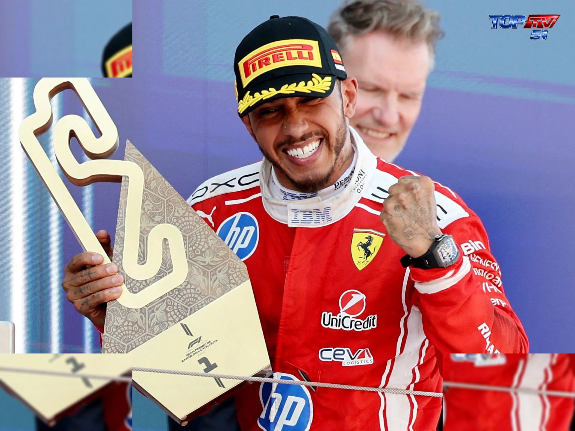 Lewis Hamilton wins first F1 race with Ferrari in Barcelona